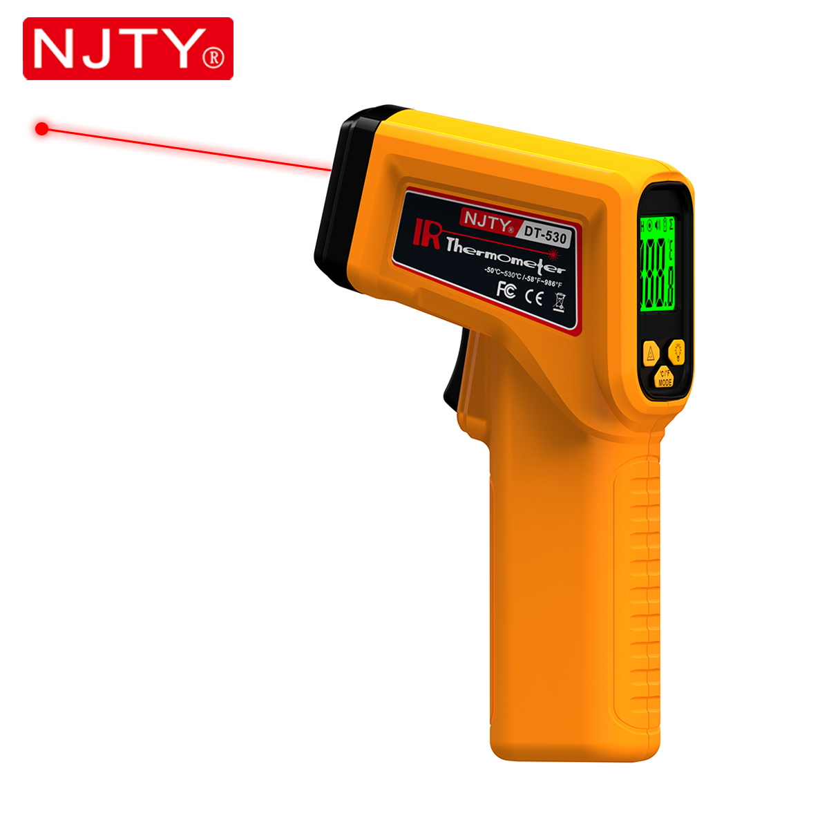 Industrial Laser Blaster - NJTY Infrared Thermometer Laser Non-Contact Temperature