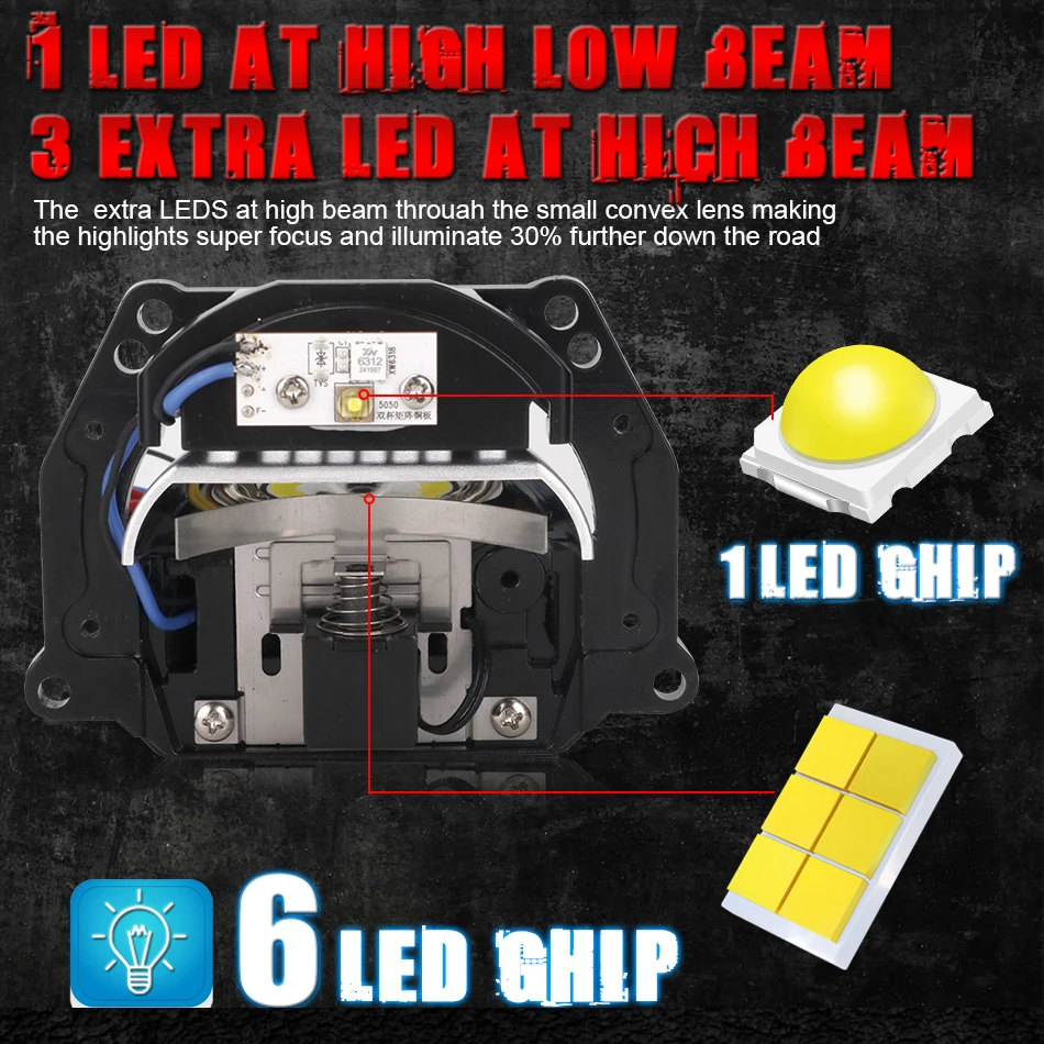 Bi LED Projector Lenses 3 Inch - огляд і ціна Laser Focus Lens