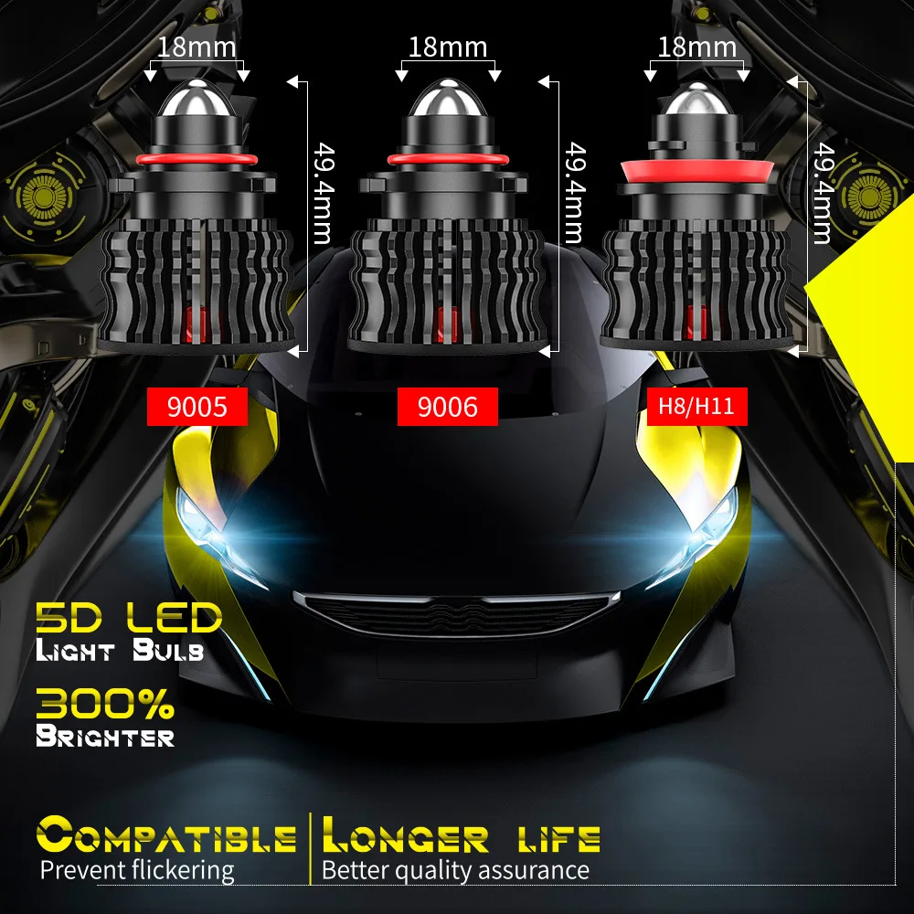 9005HB3 9006HB4 Led Laser Fog  - огляд і ціна Laser Focus Lens