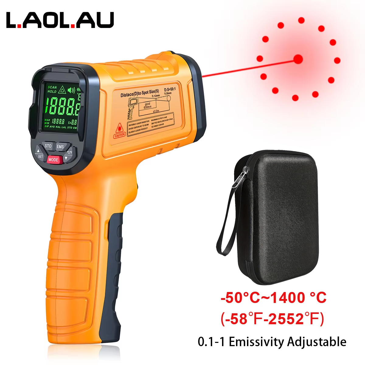 DT1000 DT1600 Infrared Thermom - огляд і ціна Industrial Laser Blaster