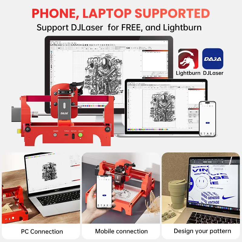 DAJA A7 Laser Engraver 5W Mini - огляд і ціна Laser Marking Machine