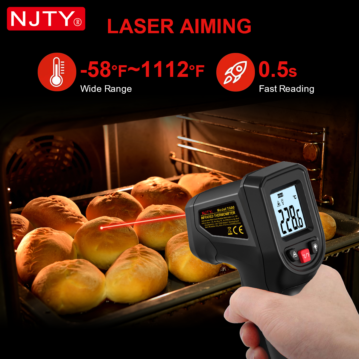 NJTY T600 Infrared Thermometer - огляд і ціна Industrial Laser Blaster