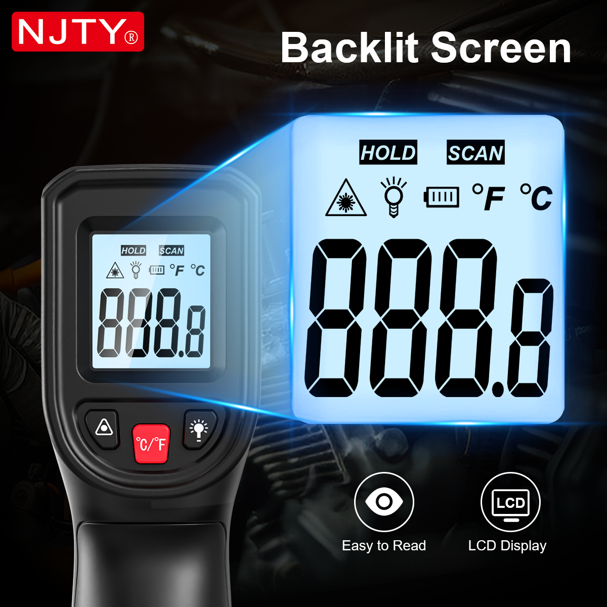 NJTY T600 Infrared Thermometer - огляд і ціна Industrial Laser Blaster