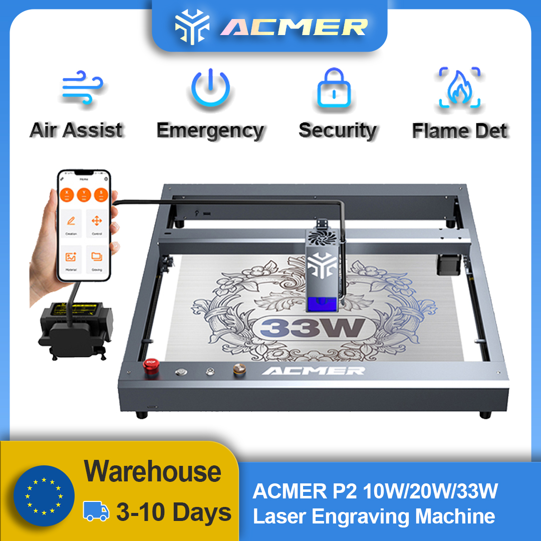 ACMER P2 33W 20W 10W Laser Eng - огляд і ціна Industrial Laser Engraver For Wood